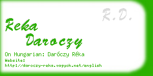 reka daroczy business card